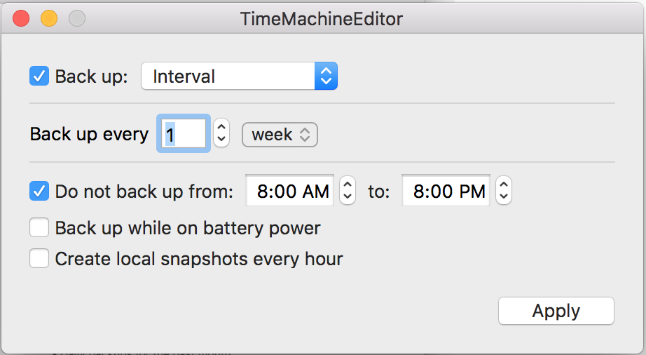 Editor de Time Machine