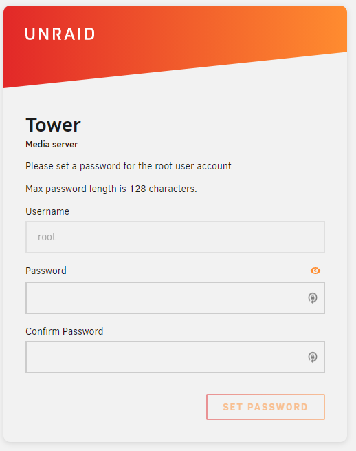 Définir le mot de passe root